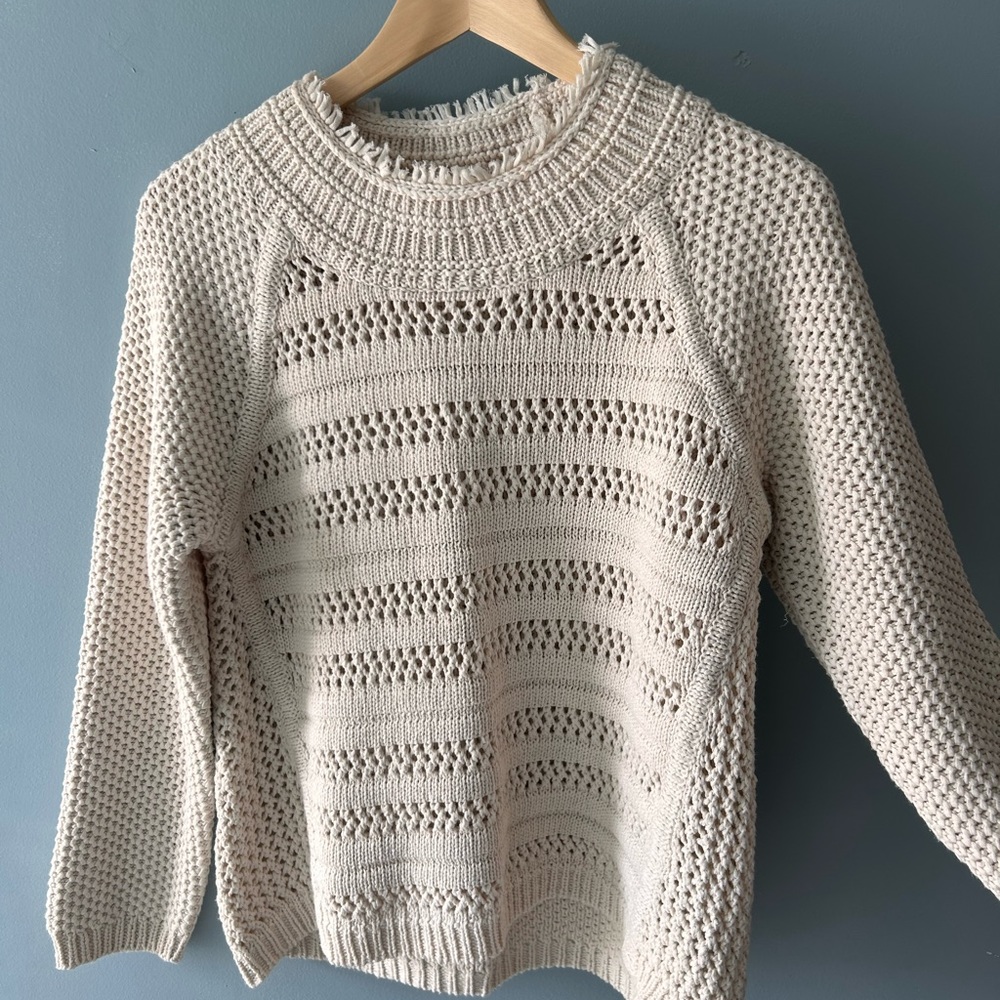 Rebecca Taylor knitwear sweater beige size small
